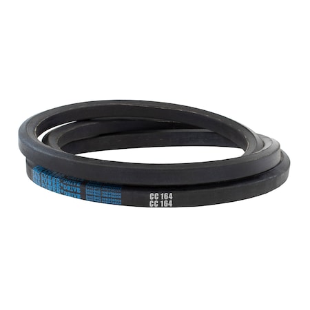 D&D CC164 Double-Sided V-Belt, 170 2/5 in Outside Length, 7/8 in Top Width, 23/32 in Thickness, 1 Ribs CC164